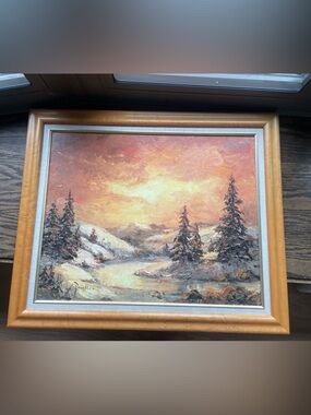 Oil painting Winter Landscape Wall Art